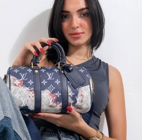 Louis_Vuitton_LV M46804 Keepall Bandouliere Monogram Travel Speedy With OG Magnetic Box & Dust Bag (Blue Multi - 960)