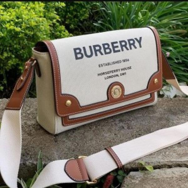 Burberry_Horseferry_Canvas_Leather_Shoulder_Bag_Beige_Brown_With_OG_Box_&_Dust_Bag_1208_White_Canvas