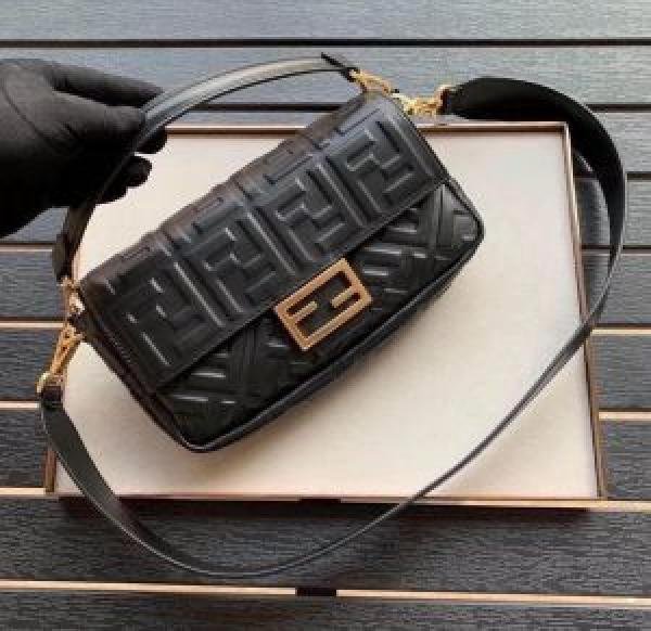 Fendi_Baguette_Jacquard_FF_fabric_Bag_Brown_With_box_5481