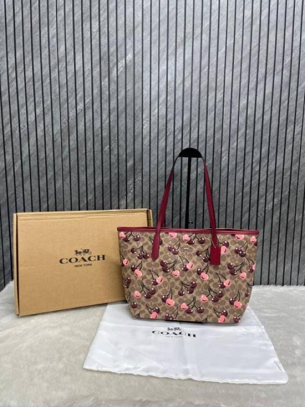 Coach_City_Tote_Limited_Edition_Cherry_With_OG_Box_&_Dust_Bag_66102