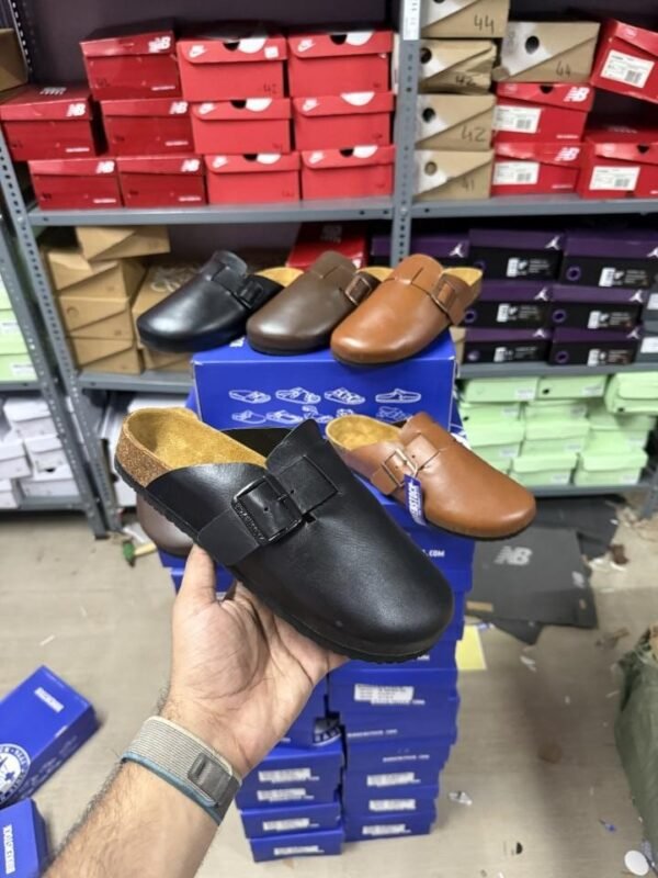 Birkenstock Boston Leather Black Premium