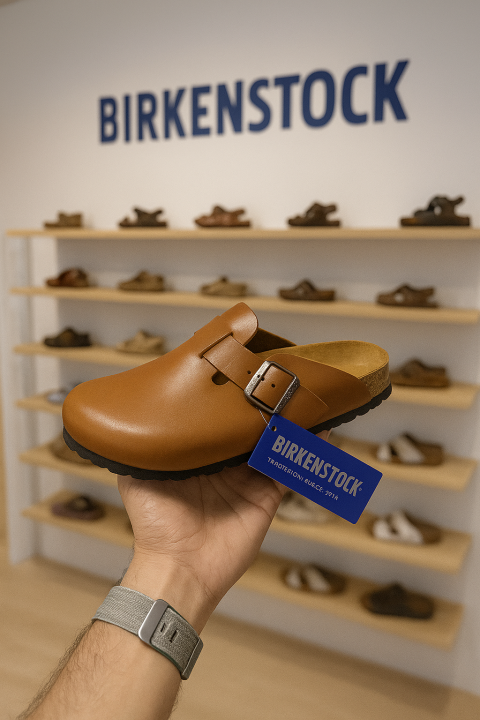 Birkenstock Boston Leather Tan