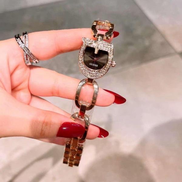 GUES_S WATCH ROSE GOLD-BLACK 9966