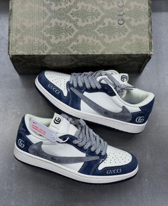 Nik.e Air Jordan 1 X Travis Scott X Gucc.i Navy