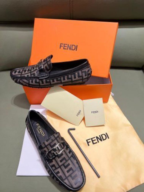 FENDY Loafers brown ff jacquard loafers official store article surplus top batchI