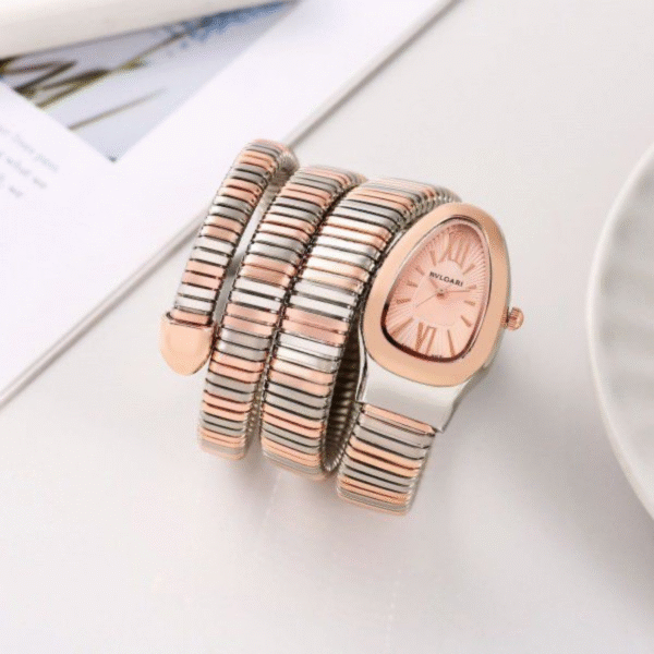 BVLGARI WATCH TOTONE PINK DIAL 184