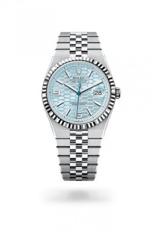 Rolex Land Dweller Silver Blue Semi ETA