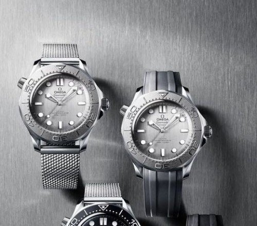 Omega Seamaster 300m Diver New Silver Grey Dial With Extra Silicon Strap