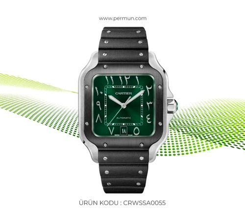 Cartier Santos Arabic Black Silicon