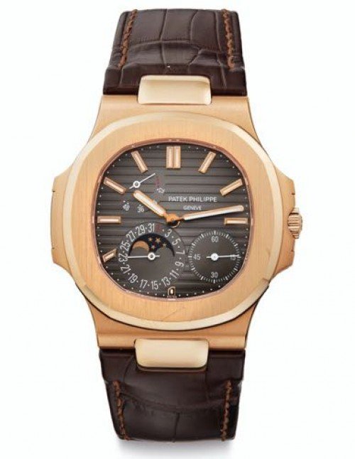 patek philippe power reserve brown leather