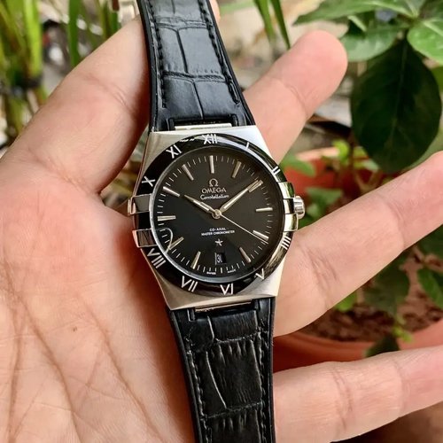Omega Constellation Black Silver