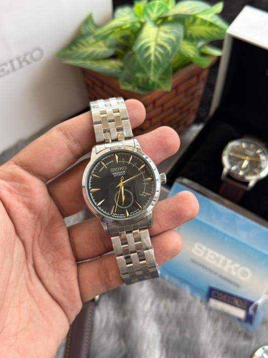 Seiko Presage Automatic Premium Silver Black W188