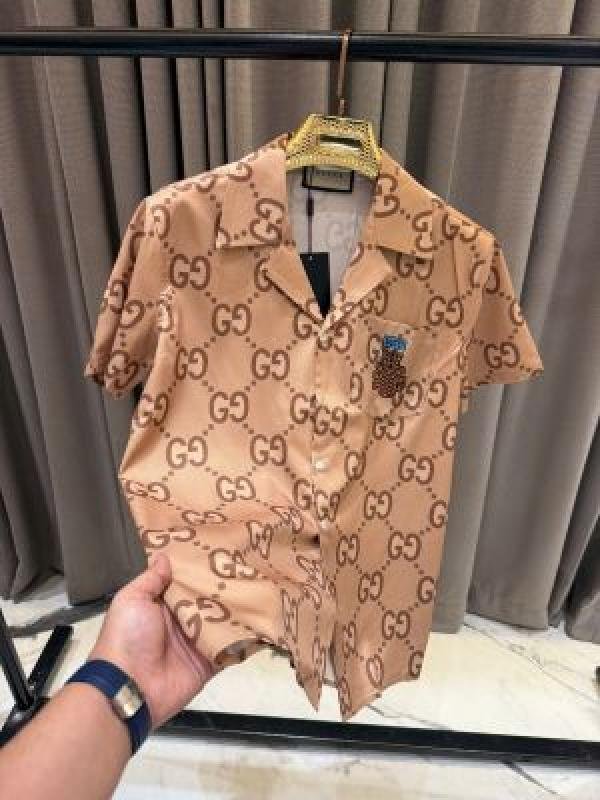 GUCCCI BEE BROWN IMPORTED HALF SLEEVES SHIRT