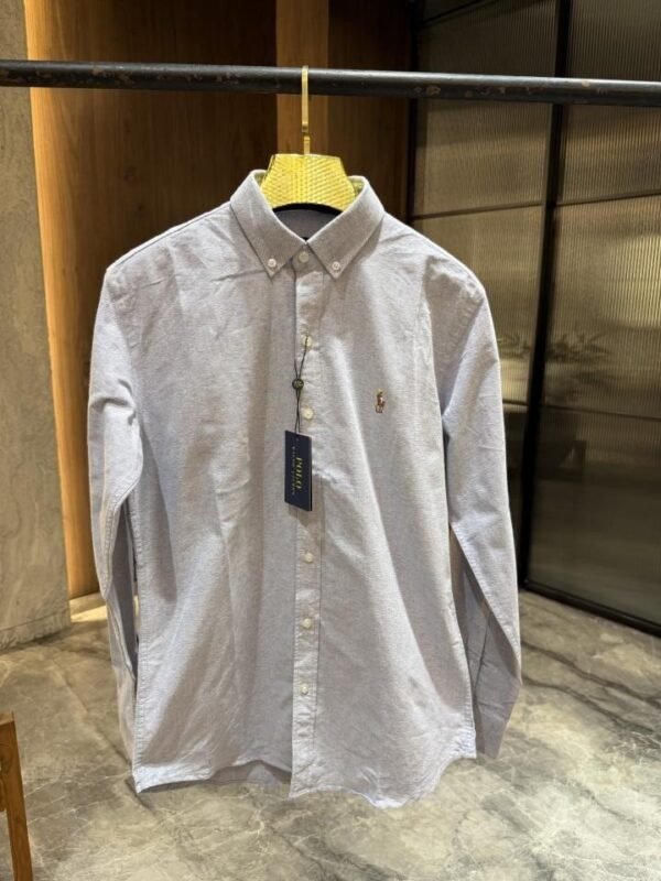 RALP_H LAUREN LIGHT PURPLE PREMIUM COTTON LOGO SHIRTS