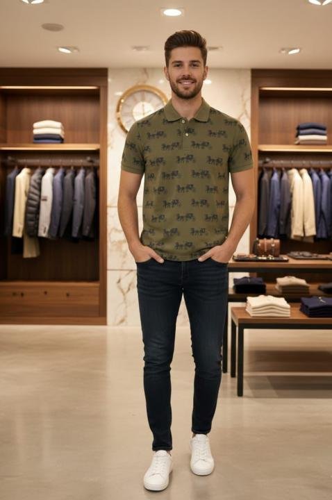 COAC_H PRINTED POLO NECK CC 132